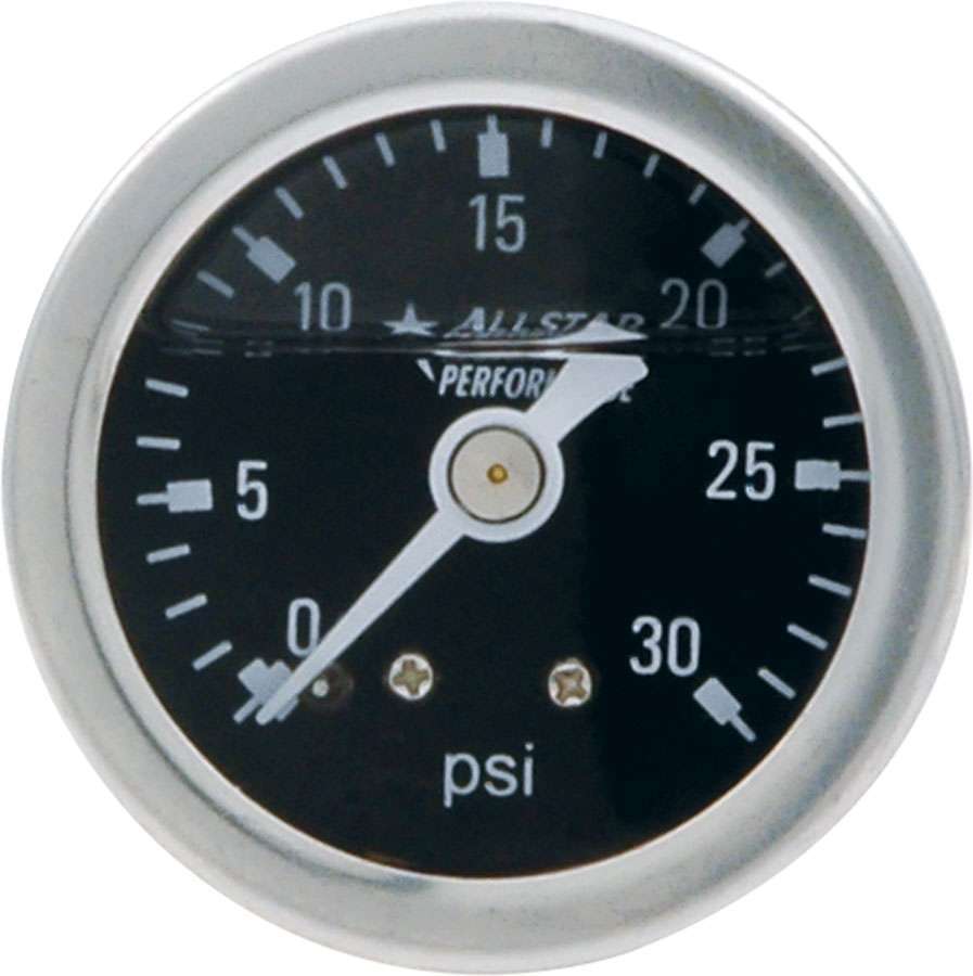 ALLSTAR PERFORMANCE 80202 - 1.5in Gauge 0-30 PSI Liquid Filled image