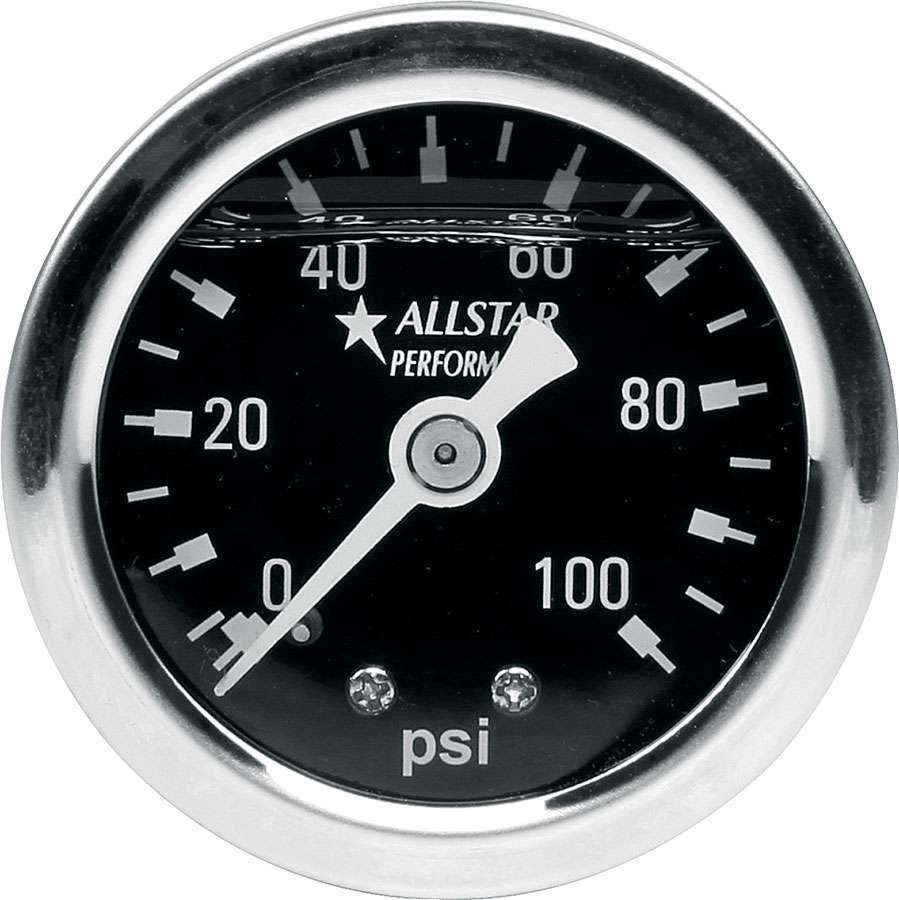 ALLSTAR PERFORMANCE 80206 - 1.5in Gauge 0-100 PSI Liquid Filled image