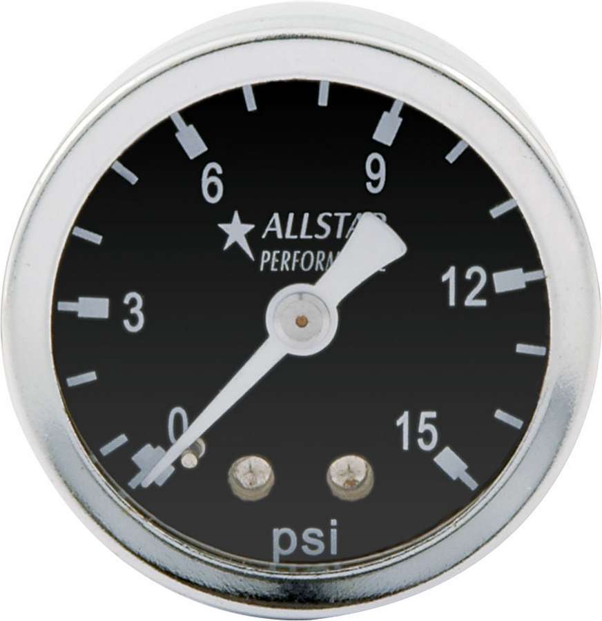 ALLSTAR PERFORMANCE 80210 - 1.5in Gauge 0-15 PSI Dry Type image