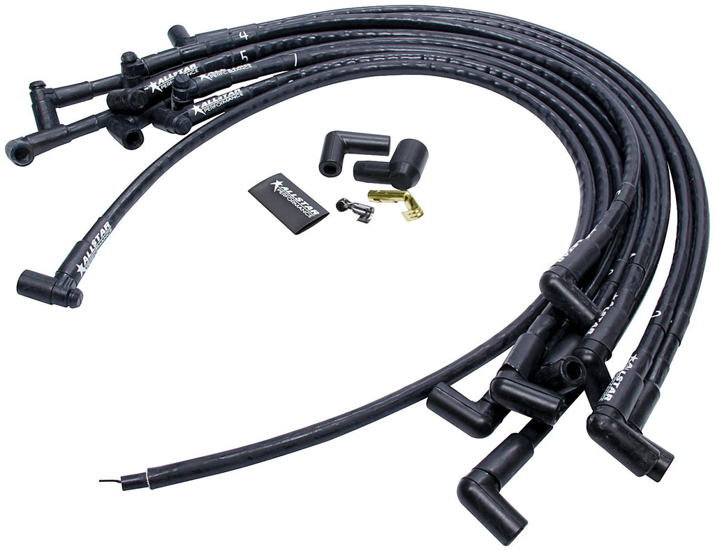 ALLSTAR PERFORMANCE 81371 - Spark Plug Race Wire Set Over V/C w/ Sleeving image