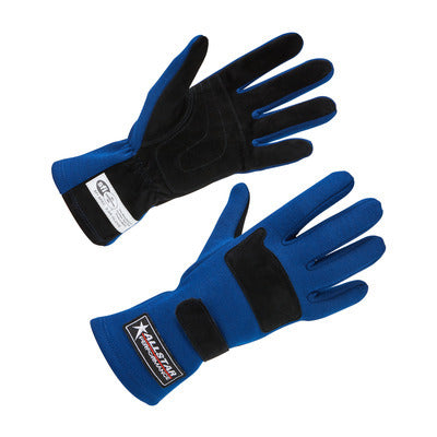 ALLSTAR PERFORMANCE 915025 - Driving Gloves SFI 3.3/5 D/L Blue X-Large image