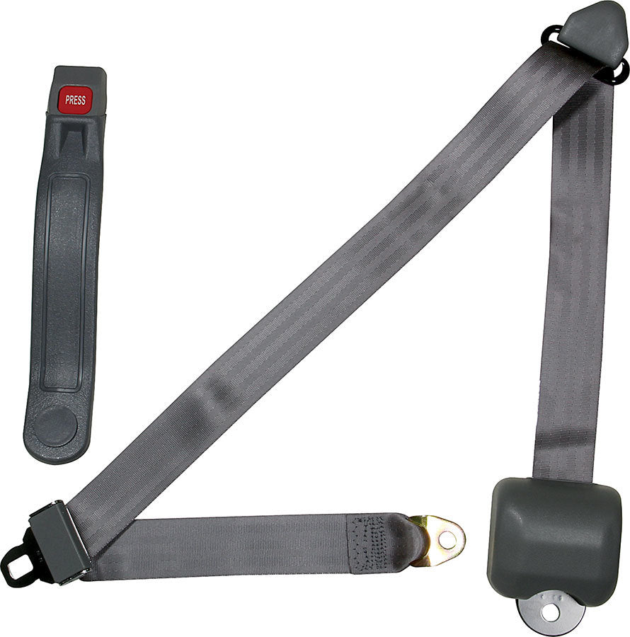 ALLSTAR PERFORMANCE 98116 - Seat Belt Retractable 3pt Gray image