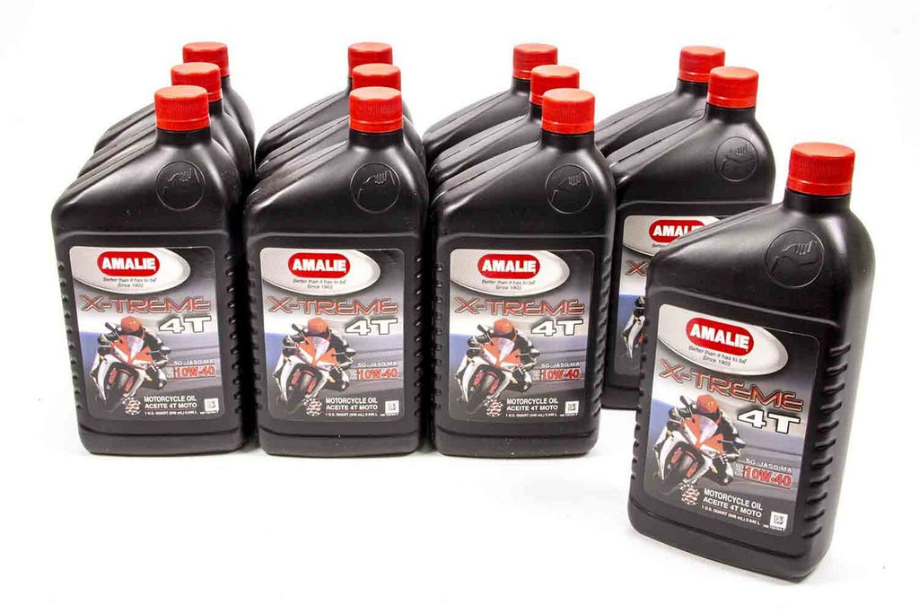 AMALIE 160-72676-56 - X-treme 4T SG Motorcycle Oil 10w40 Case 12x1Qt image