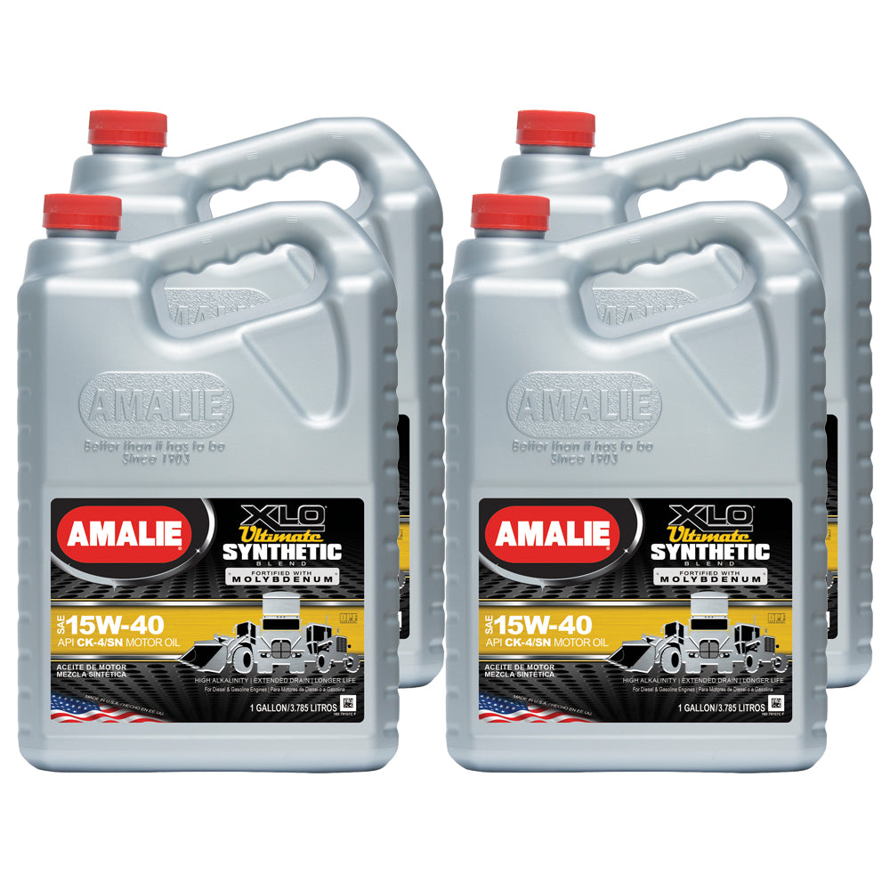 AMALIE 160-79107-36 - XLO Ultimate Synthetic Blend 15w40 Case 4x1 Gal image