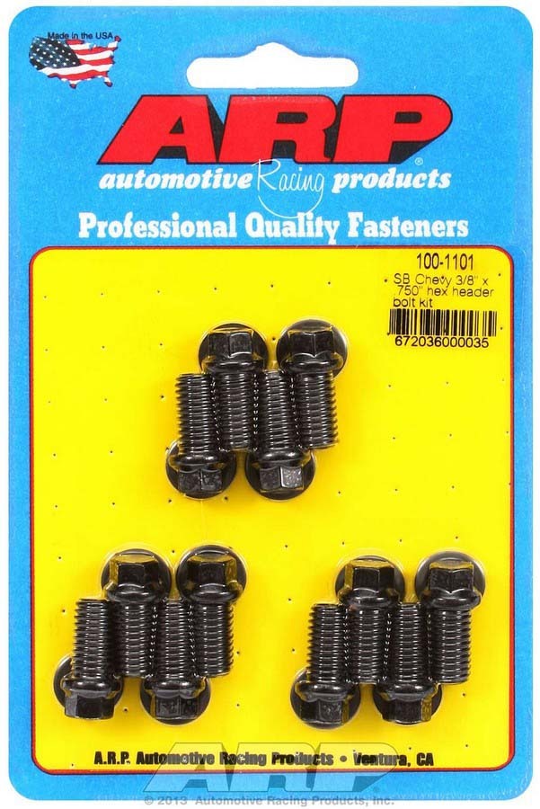 ARP 100-1101 - Header Bolt Kit - 6pt. 3/8 x .750 UHL (12) image