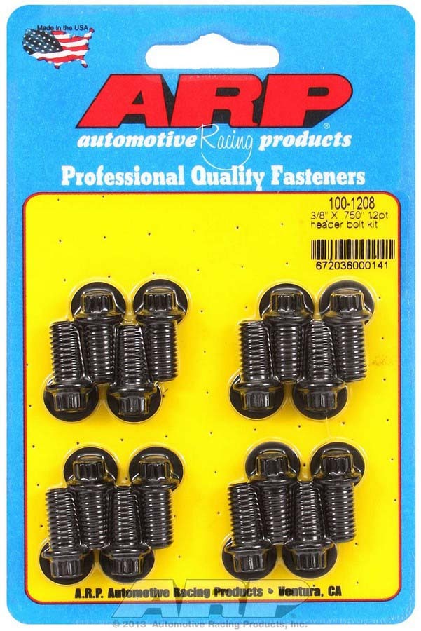 ARP 100-1208 - Header Bolt Kit - 12pt. 3/8 x .750 UHL (16) image