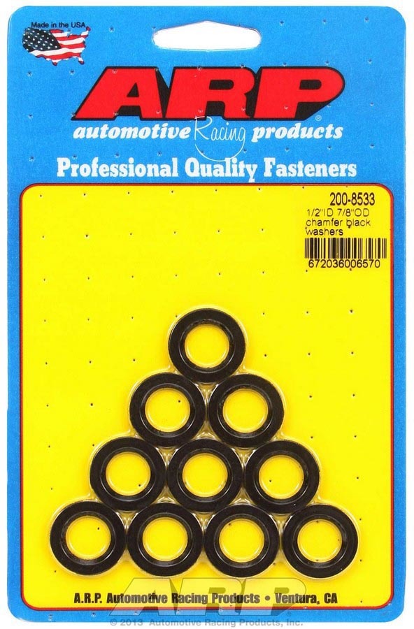 ARP 200-8533 - Black Washers - 1/2 ID x 7/8 OD (10) image