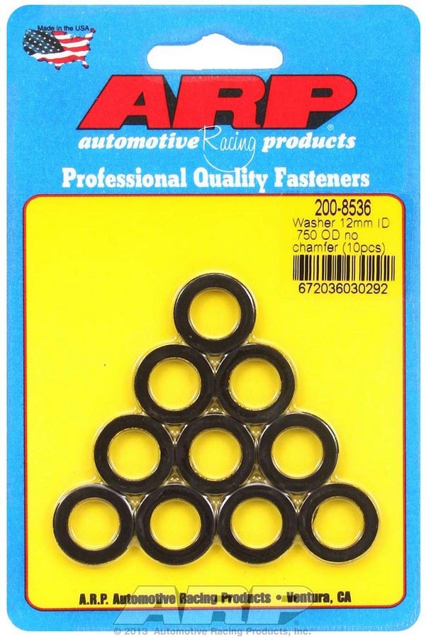 ARP 200-8536 - Black Washers - 12mm ID x 3/4 OD (10) image