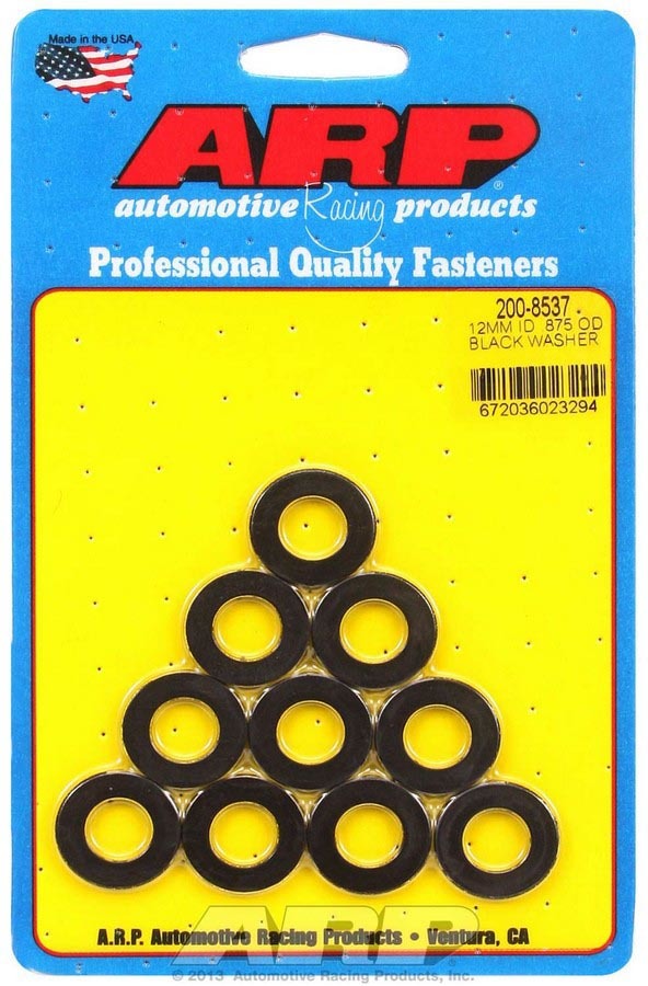 ARP 200-8537 - Black Washers - 12mm ID x 7/8 OD (10) image