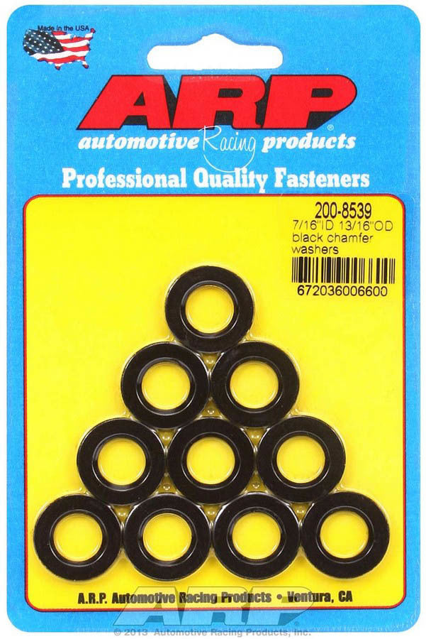 ARP 200-8539 - Black Washers - 7/16 ID x 13/16 OD (10) image