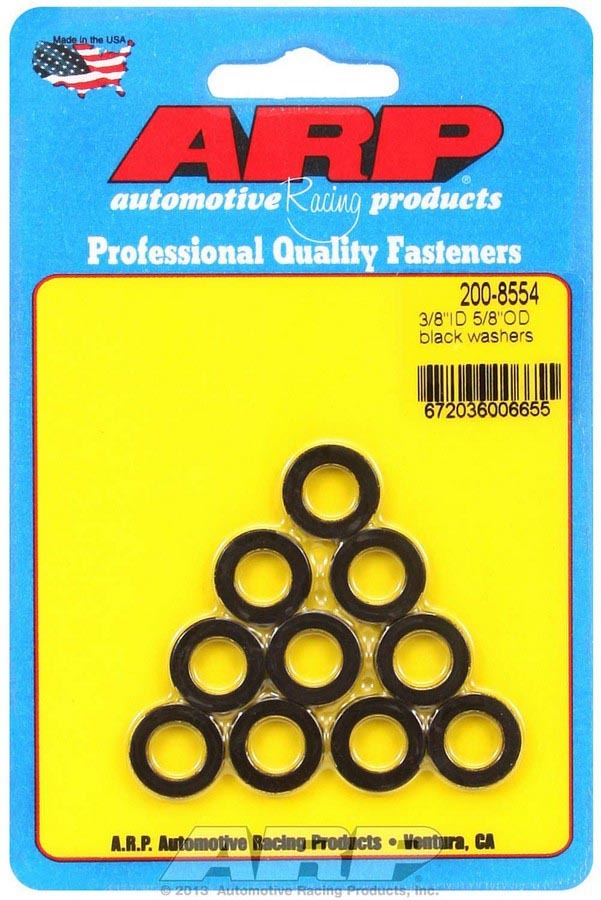 ARP 200-8554 - Black Washers - 3/8 ID x 5/8 OD (10) image