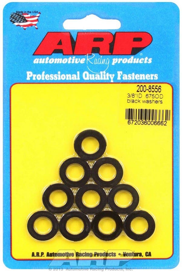 ARP 200-8556 - Black Washers - 3/8 ID x .675 OD (10) image