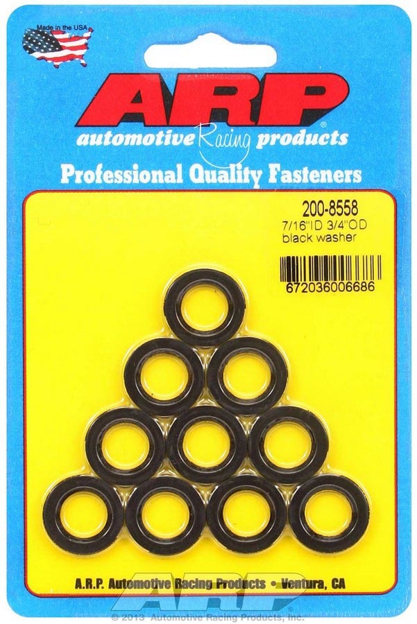 ARP 200-8558 - Black Washers - 7/16 ID x 3/4 OD (10) image