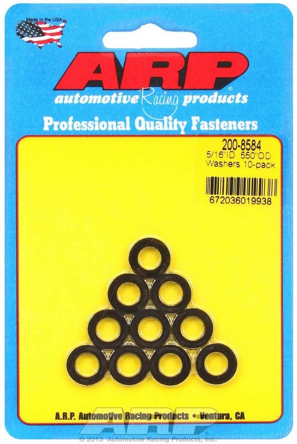 ARP 200-8584 - Black Washers - 5/16 ID x .550 OD (10) image