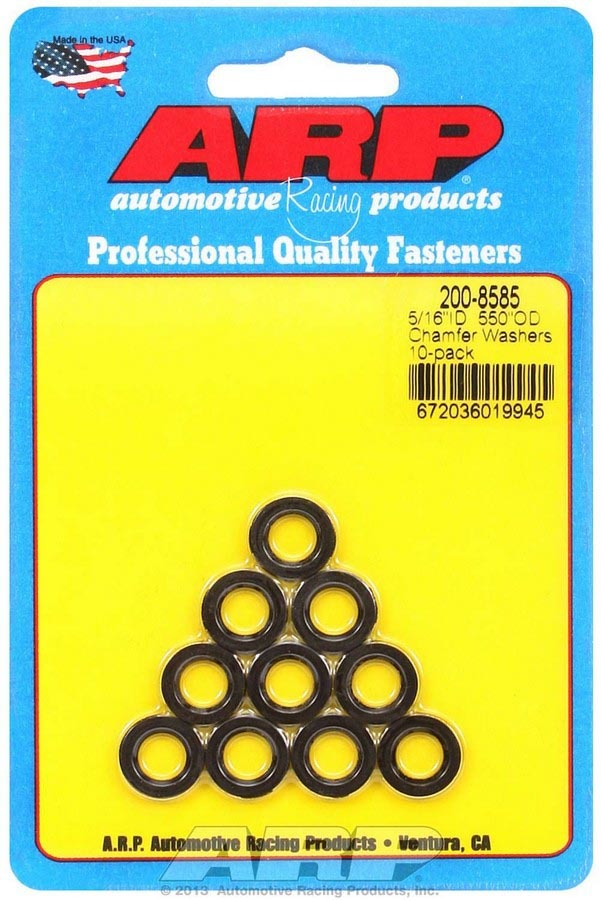 ARP 200-8585 - Black Washers - 5/16 ID x .550 OD Chamfer (10) image