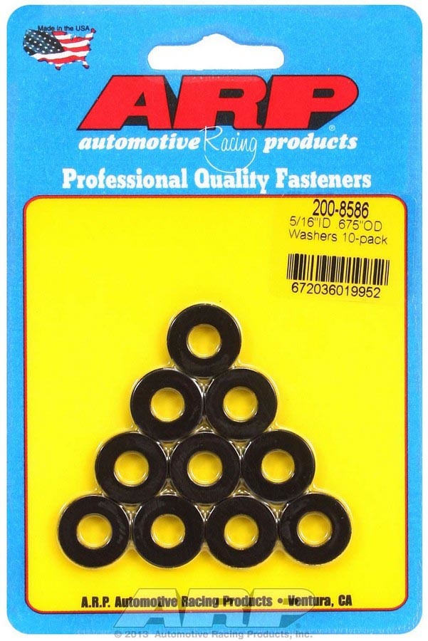 ARP 200-8586 - Black Washers - 5/16 ID x .675 OD (10) image