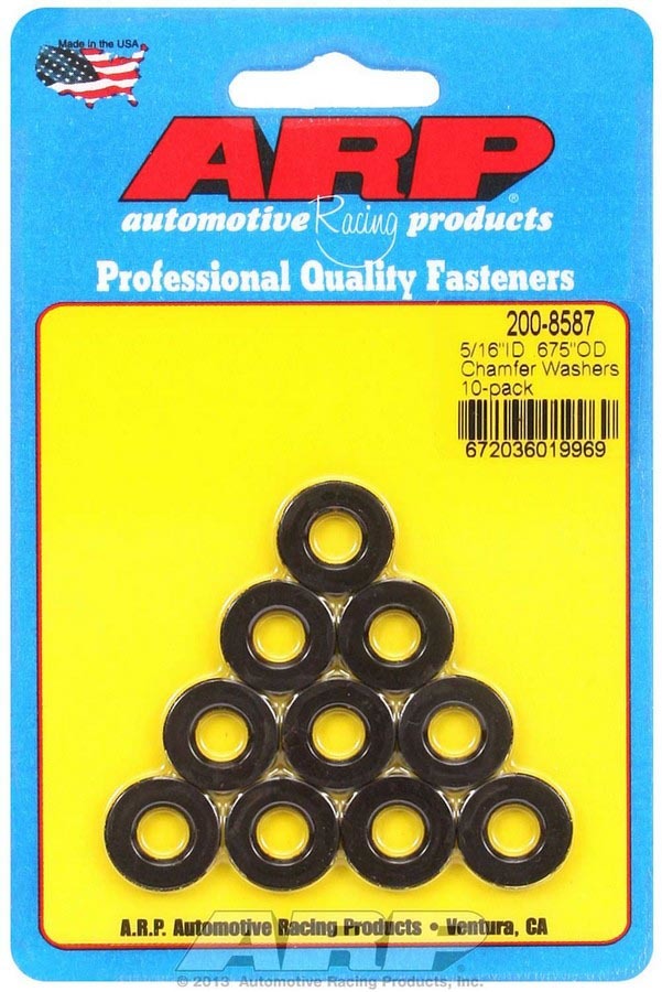 ARP 200-8587 - Black Washers - 5/16 ID x .675 OD (10) image