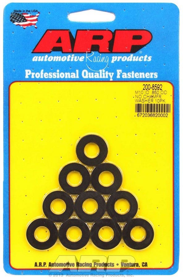 ARP 200-8592 - Black Washers - 10mm ID x .850 OD (10) image