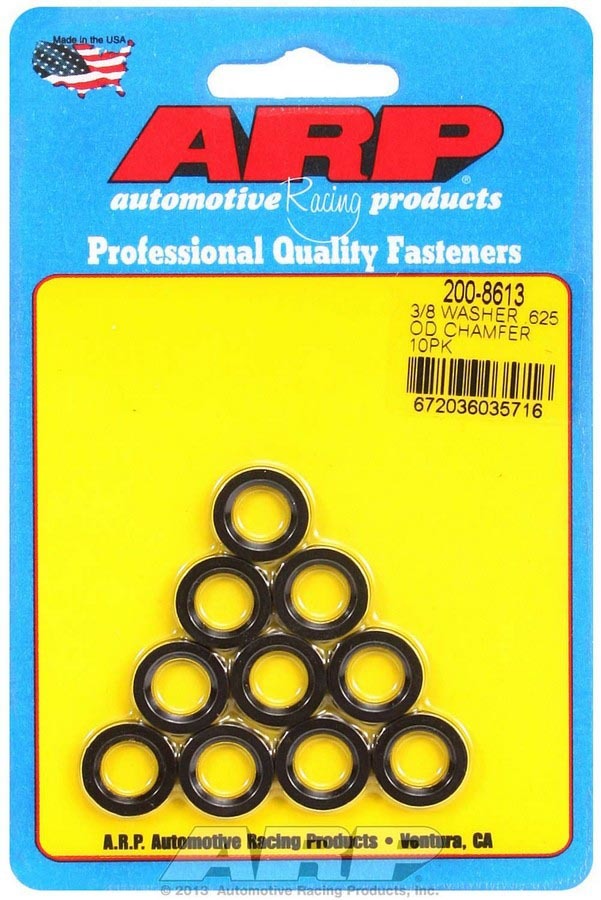 ARP 200-8613 - Black Washers - 3/8ID x .625 OD Chamfer (10) image