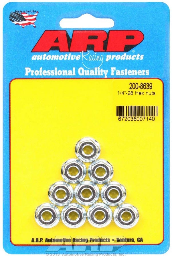 ARP 200-8639 - Hex Nuts - 1/4-28 (10)  image
