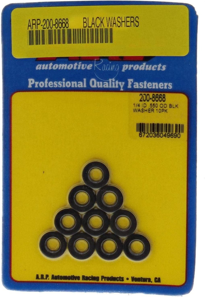 ARP 200-8668 - 1/4 ID .550 OD Washers 10pk - Black image