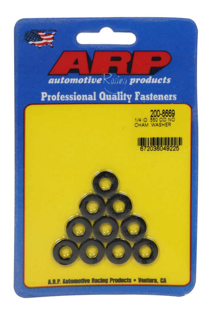 ARP 200-8669 - 1/4 ID x .550 OD Black Washers No-Chamfer 10pk image