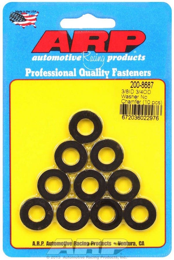 ARP 200-8687 - Black Washers - 3/8 ID x 3/4 OD (10) image