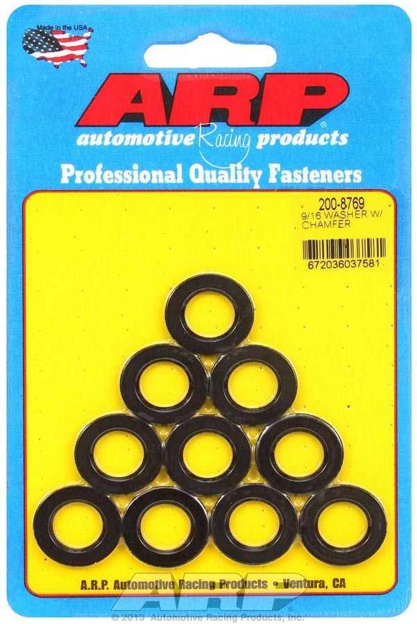 ARP 200-8769 - Black Washers - 9/16 ID x 1.00 OD Chamfer (10) image