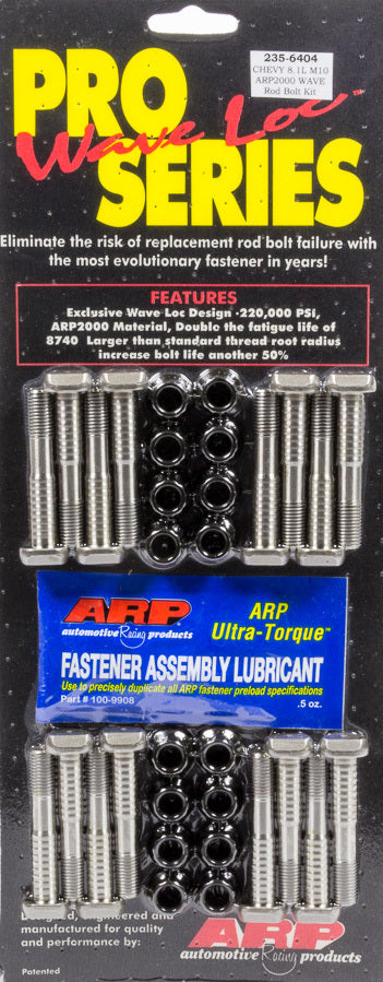 ARP 235-6404 - BBC 8.1L M10 Rod Bolt Kit ARP2000 Pro Wave-Loc image