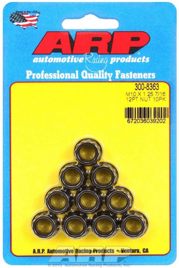ARP 300-8363 - 10mm x 1.25 12pt. Nuts (10) image