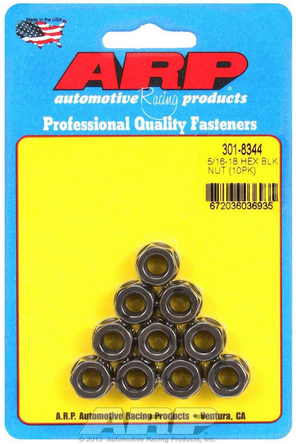 ARP 301-8344 - Hex Nut Kit w/Flange 5/16-18 (10pk) image