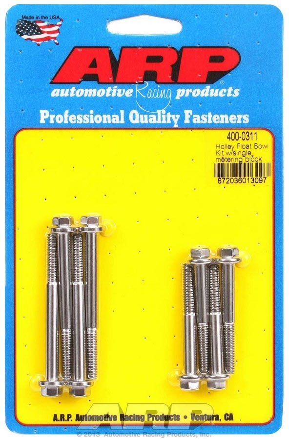 ARP 400-0311 - Holley Float Bowl Bolt Kit image