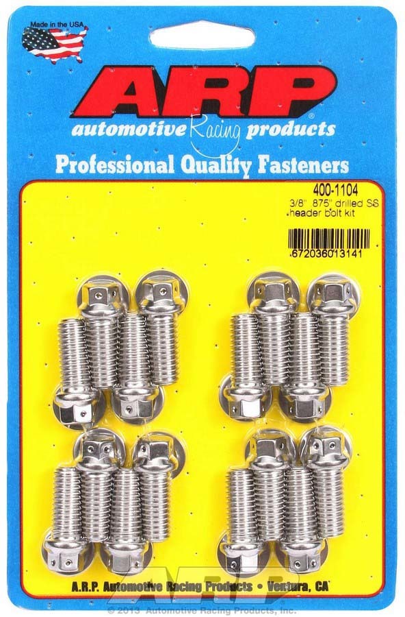 ARP 400-1104 - S/S Header Bolt Kit - 3/8 x .875 UHL (16) image