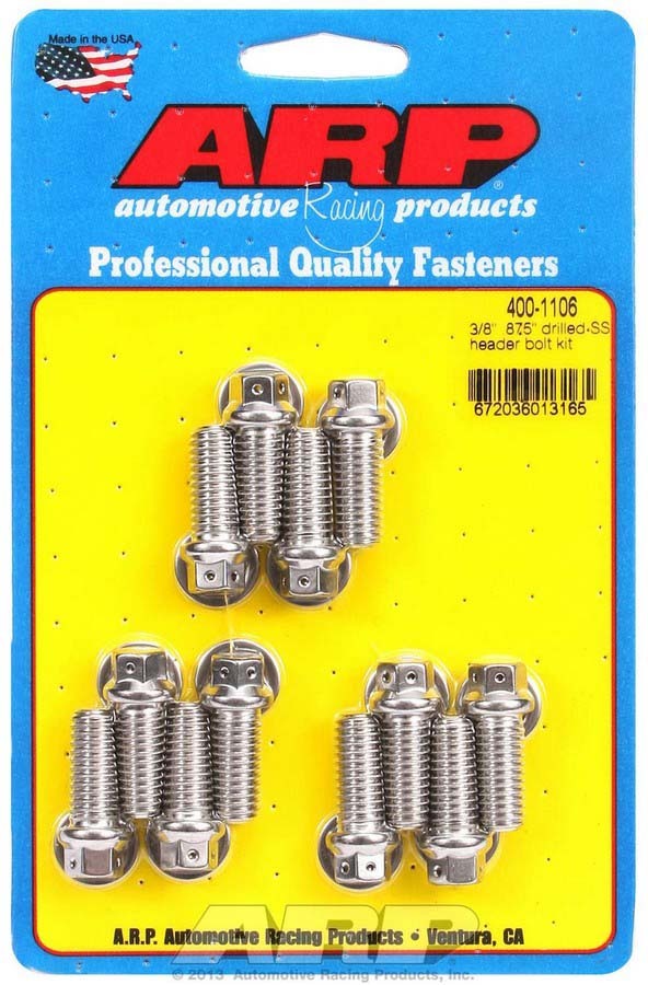 ARP 400-1106 - S/S Header Bolt Kit - 3/8 x .875 UHL (12) image