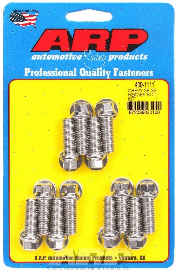 ARP 400-1111 - S/S Header Bolt Kit - 3/8 x 1.00 UHL (12) image