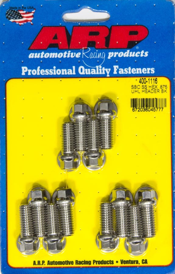 ARP 400-1116 - Header Bolt Kit - 6pt. 3/8 x .875 UHL (12) image