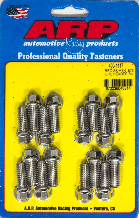 ARP 400-1117 - Header Bolt Kit - 6pt. 3/8 x .875 UHL (16) image