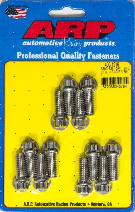 ARP 400-1216 - Header Bolt Kit - 12pt. 3/8 x .875 UHL (12) image