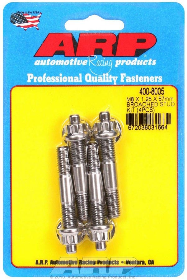 ARP 400-8005 - S/S Stud Kit - (4) M8 x 1.25in x  57mm image