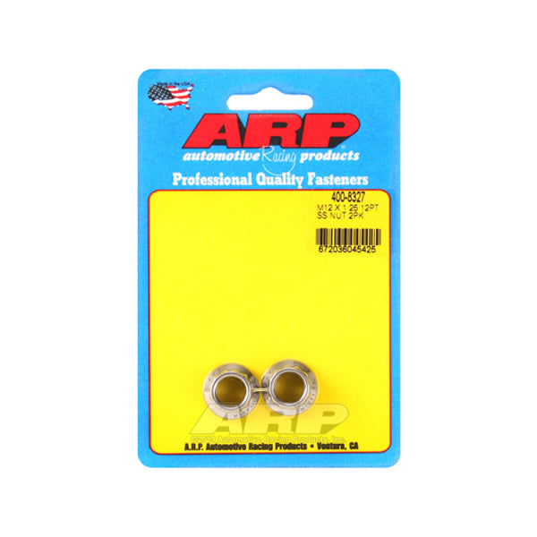 ARP 400-8327 - 12mm X 1.25 S/S Nut Kit 12pt 2pk image