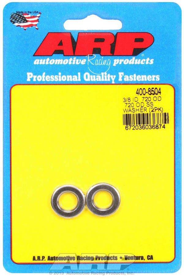 ARP 400-8504 - S/S Flat Washers - 3/8 ID x .715 OD (2pk) image