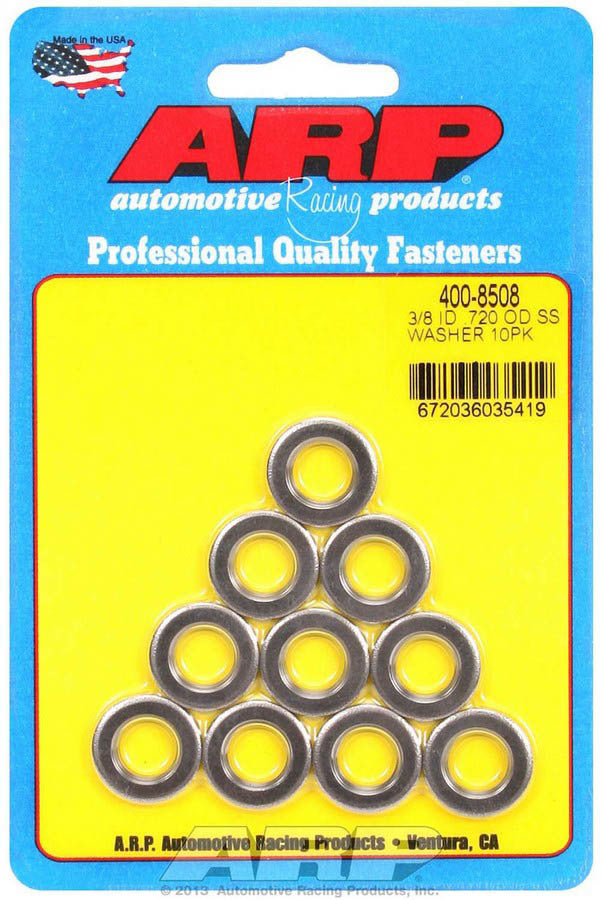 ARP 400-8508 - S/S Flat Washers - 3/8 ID x .715 OD (10) image