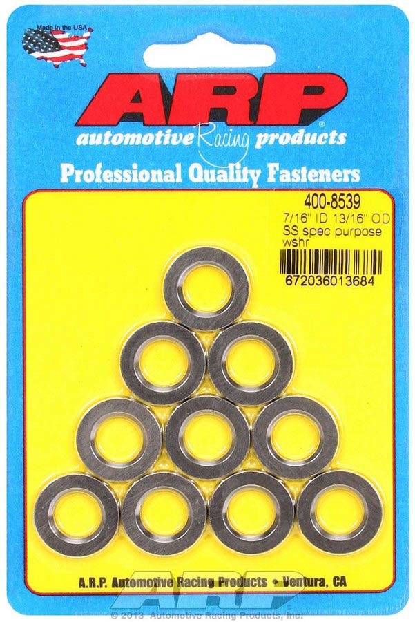 ARP 400-8539 - S/S Flat Washers - 7/16 ID x 13/16 OD (10) image