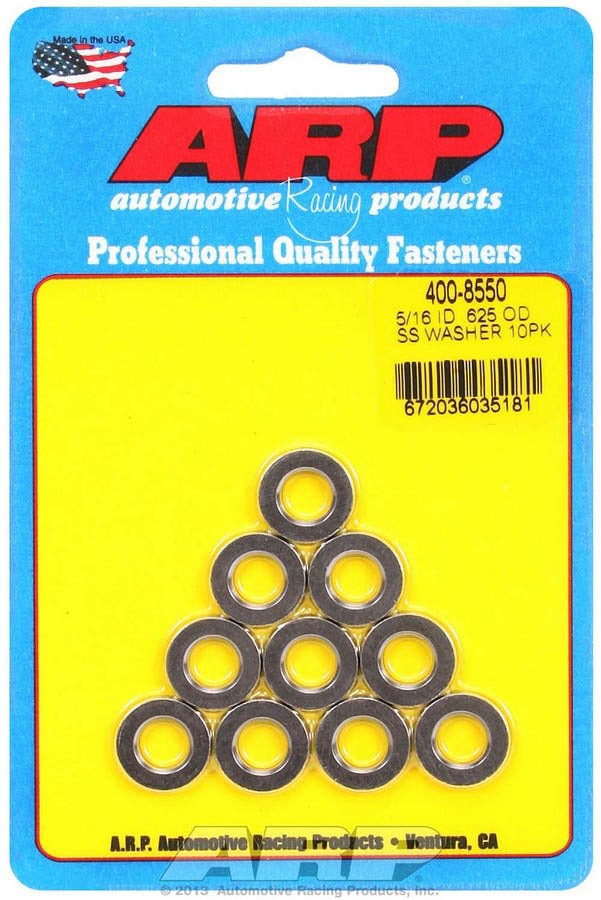 ARP 400-8550 - S/S Flat Washers - 5/16 ID x .625 OD (10) image