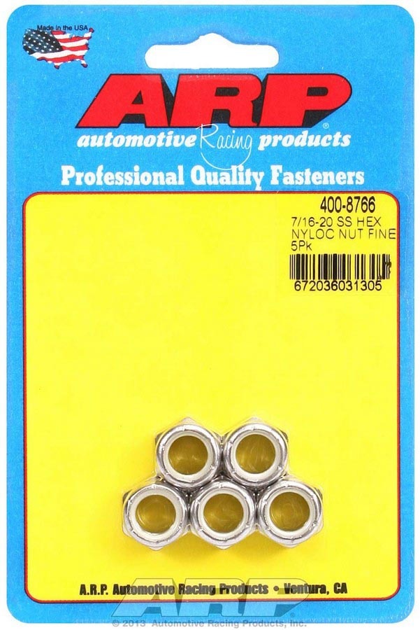 ARP 400-8766 - S/S 6pt. Fine Nyloc Nuts - 7/16-20 (5) image