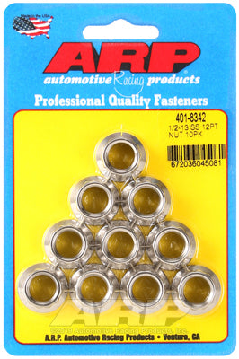 ARP 401-8342 - 1/2-13 SS 12pt Nut Kit 10pk image