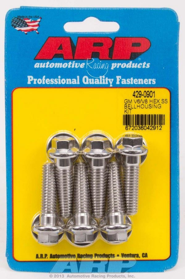 ARP 429-0901 - S/S Bellhousing Bolt Kit - 6pt. GM V6/V8 image