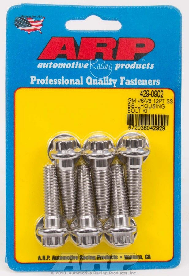 ARP 429-0902 - S/S Bellhousing Bolt Kit - 12pt. GM V6/V8 image