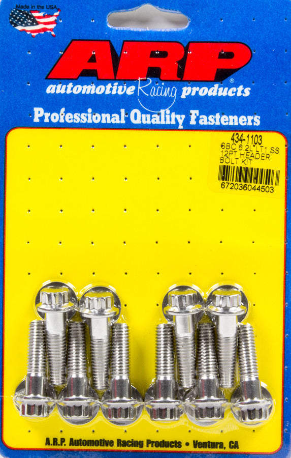 ARP 434-1103 - Header Bolt Kit - GM LT1 6.2L 12pt S/S image