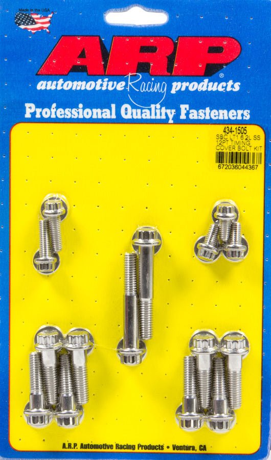 ARP 434-1505 - Timing Cover Bolt Kit GM LT1 6.2L 12pt S/S image